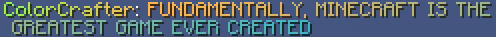 A peach to blue gradient chat message