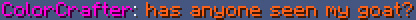 Orange Minecraft chat text